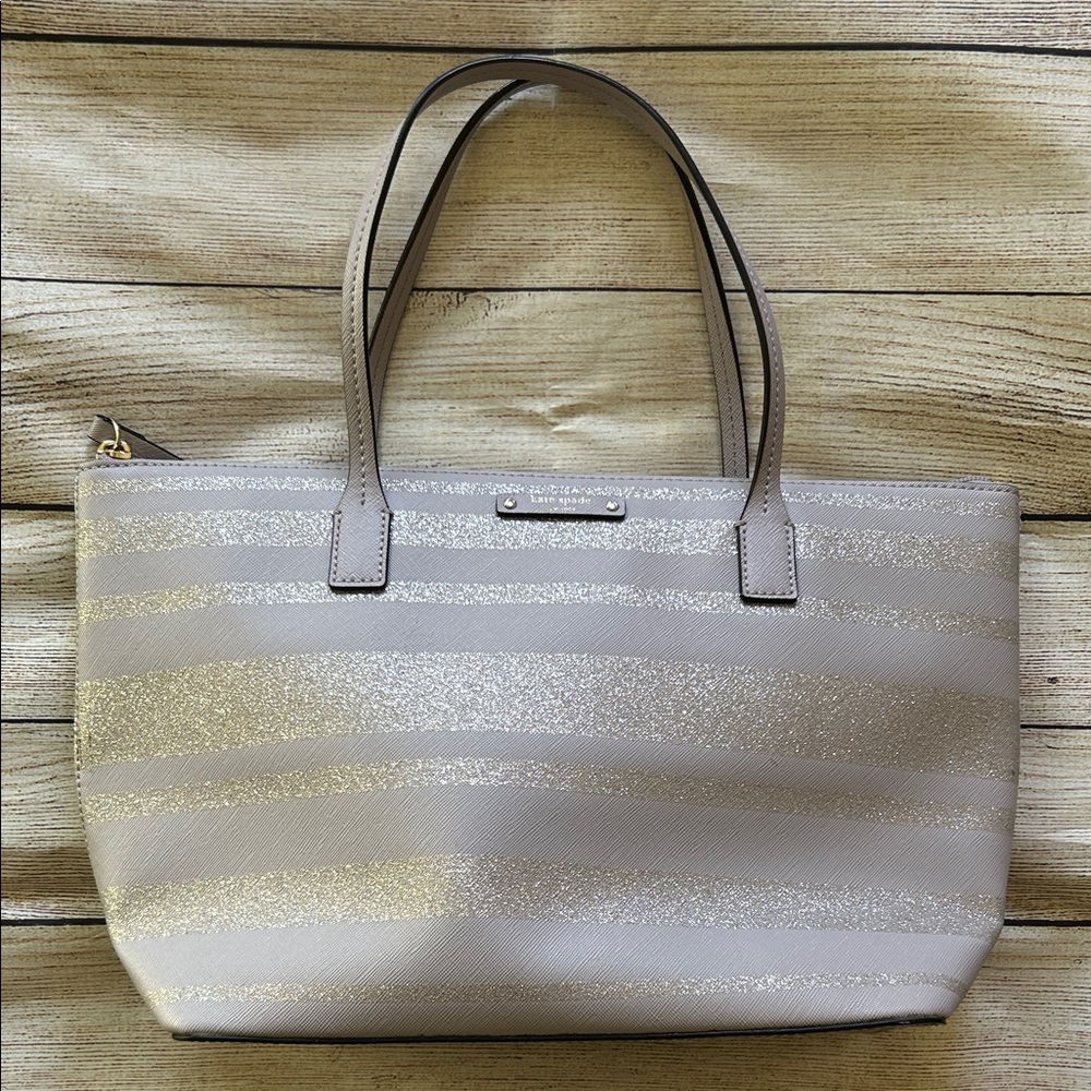 Kate Spade Glitter Stripe Tote